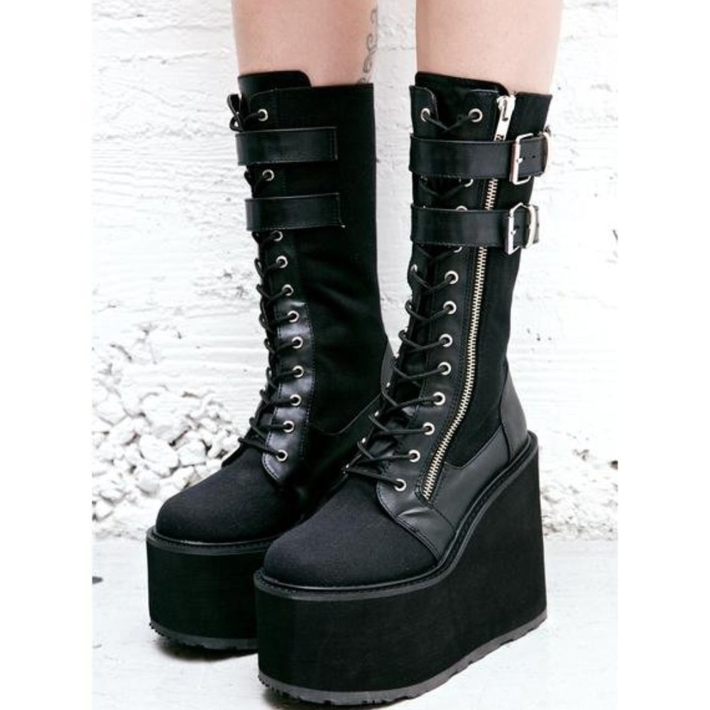 Demonia Wyvern Rider Platform Boots